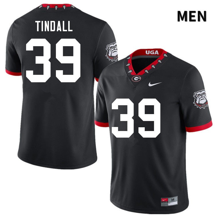 Georgia Bulldogs Men's Brady Tindall #39 Black Mascot 100th Anniversary Stitched College UGA Football Jersey 23QA017ZP